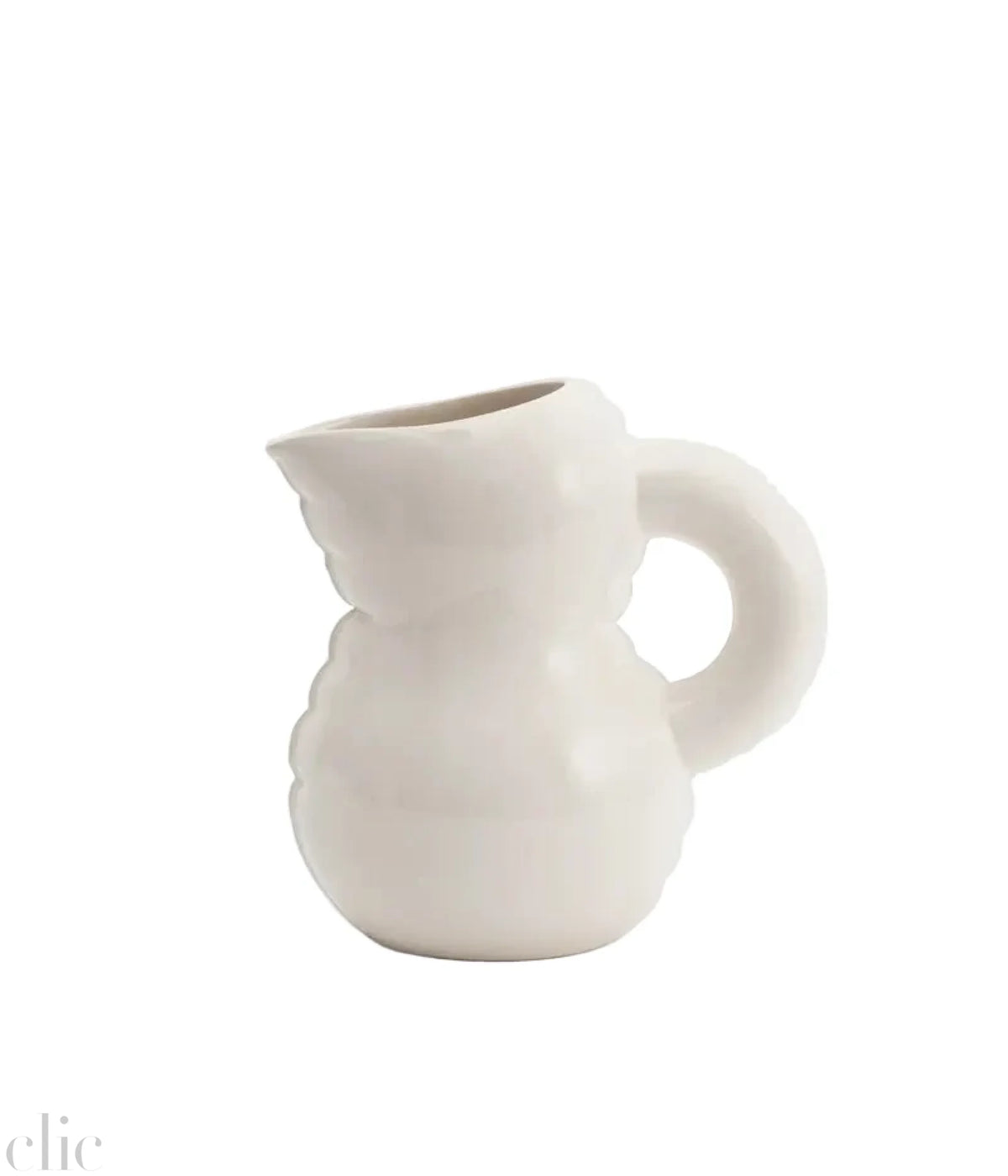 Emily Ceramic Gloss Jug in Bone