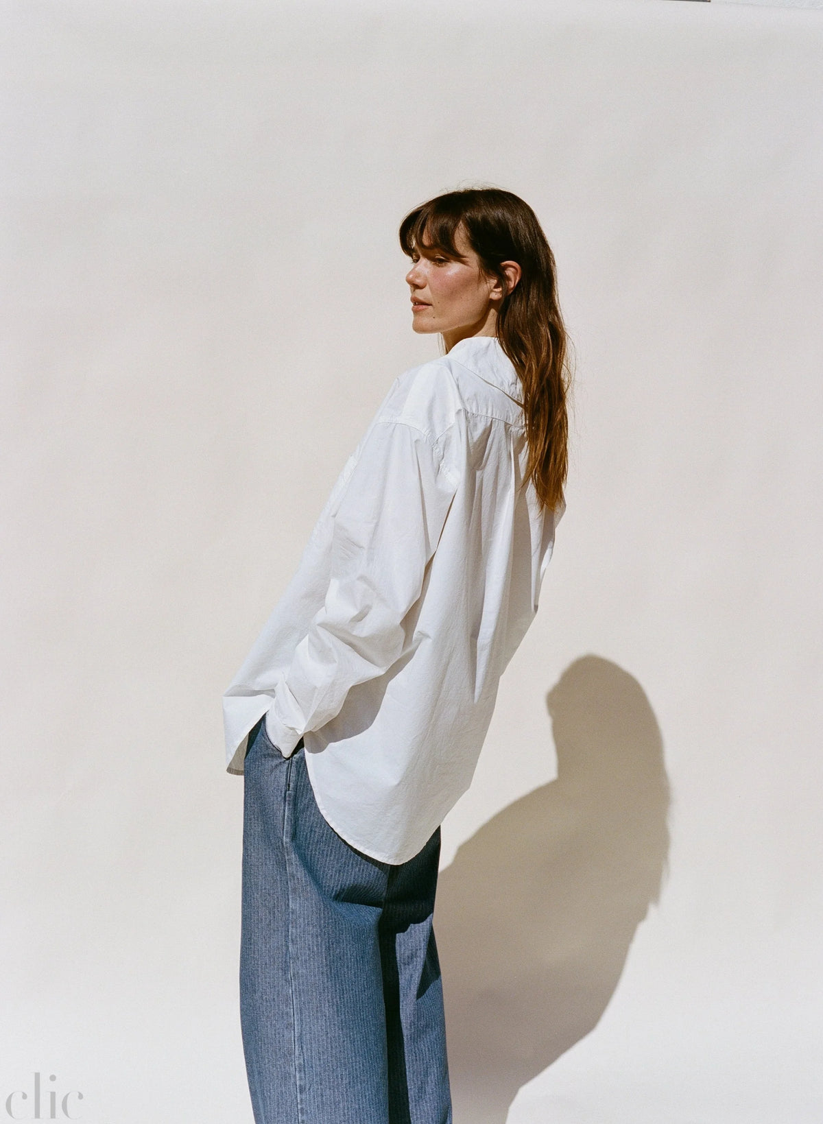 Hollis Oversized Shirt in Salt, from Emma Rothkopf