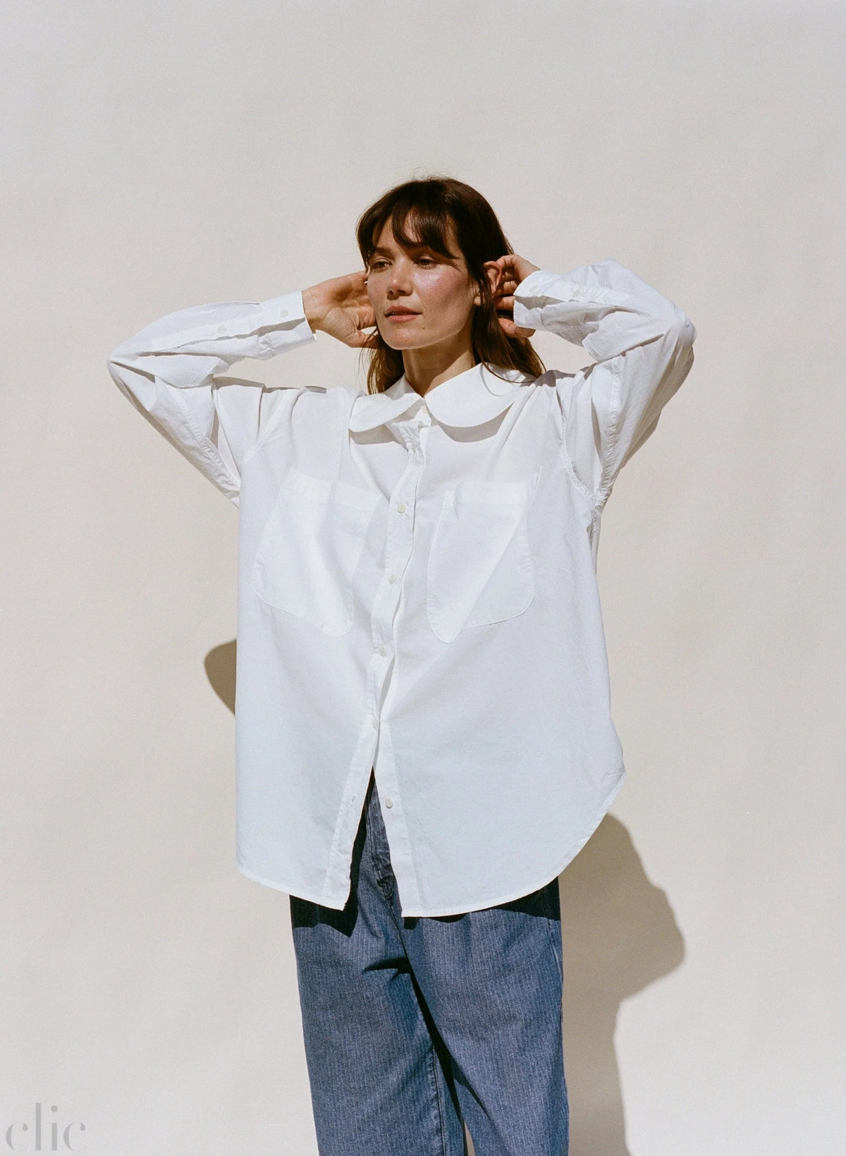 Hollis Oversized Shirt in Salt, from Emma Rothkopf