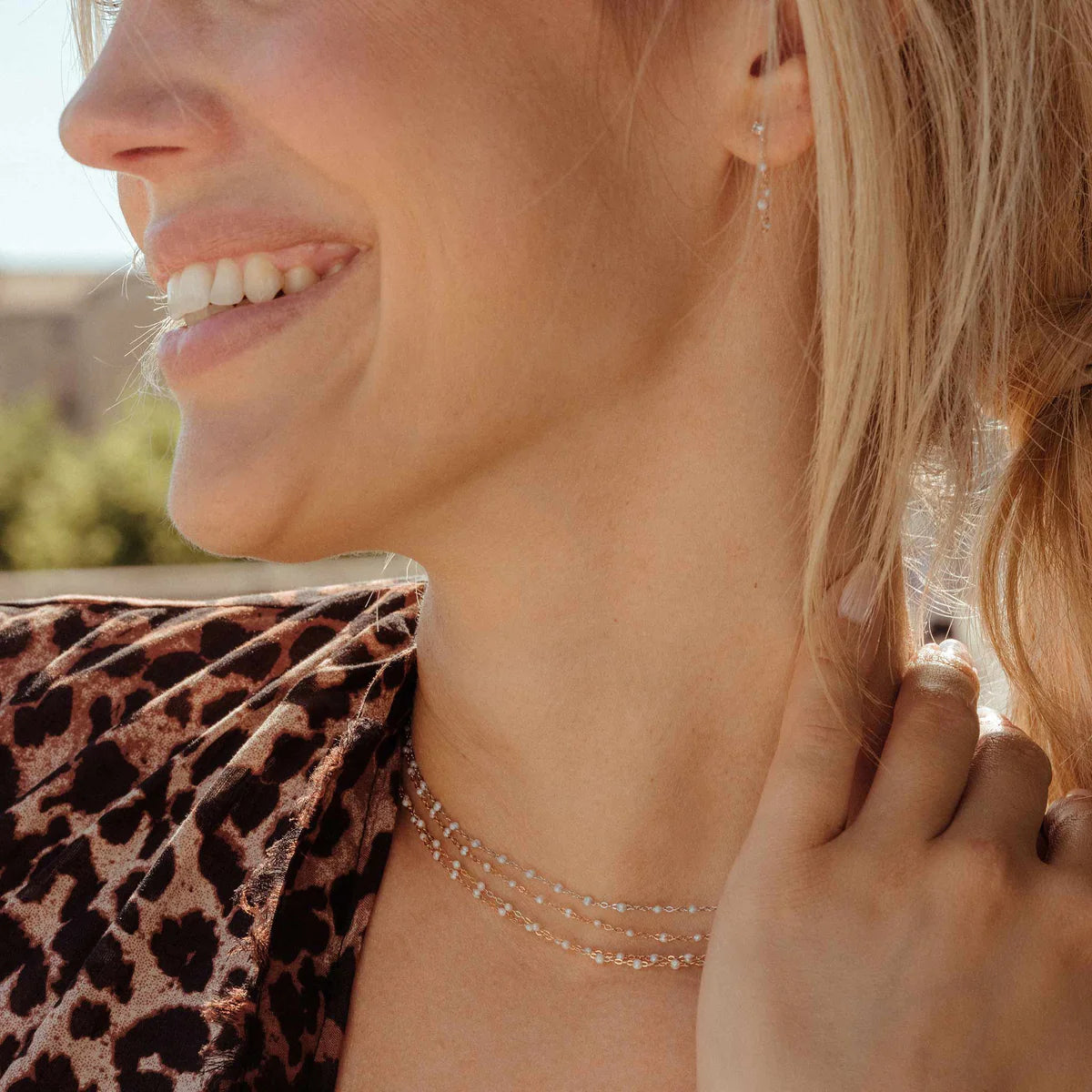 Classic Gigi Opal necklace, Yellow Gold from Gigi Clozeau