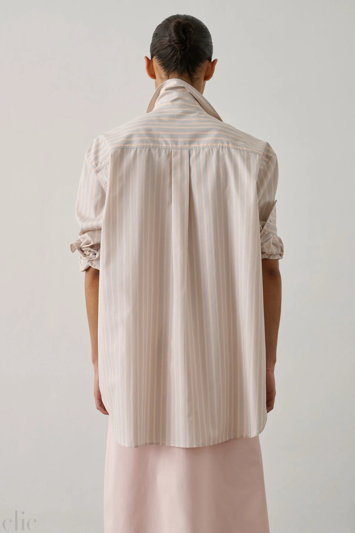 Striped Carlotta Shirt in Orange and Grey, from Soeur