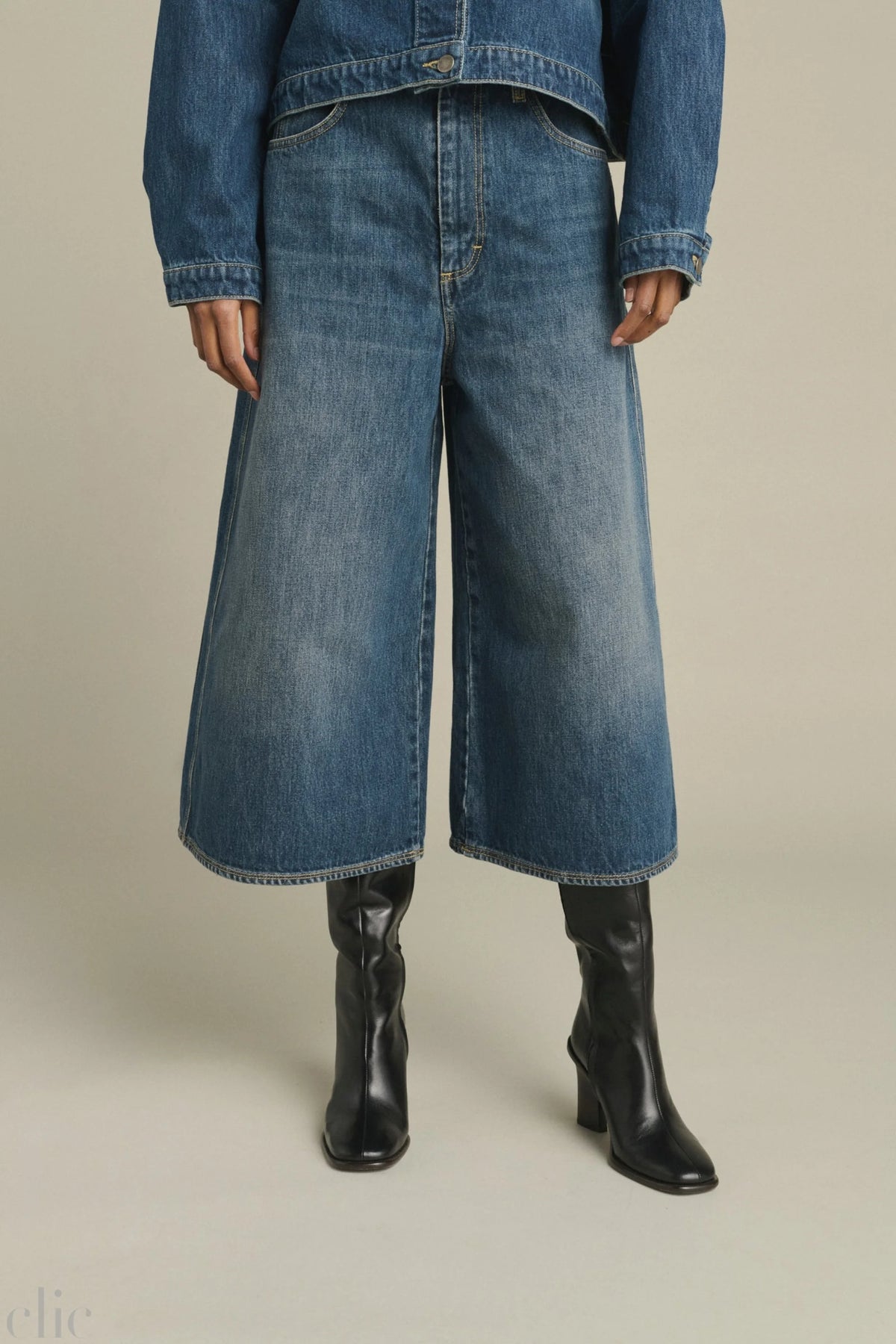 Joyce Bermuda Shorts in Denim, from Soeur