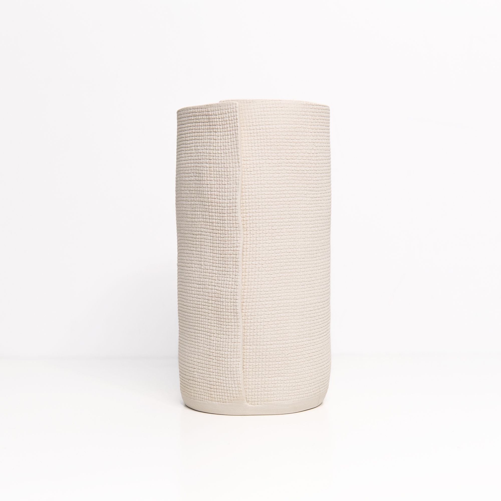 Medium Burlap Cylinder in Cream, from CYM