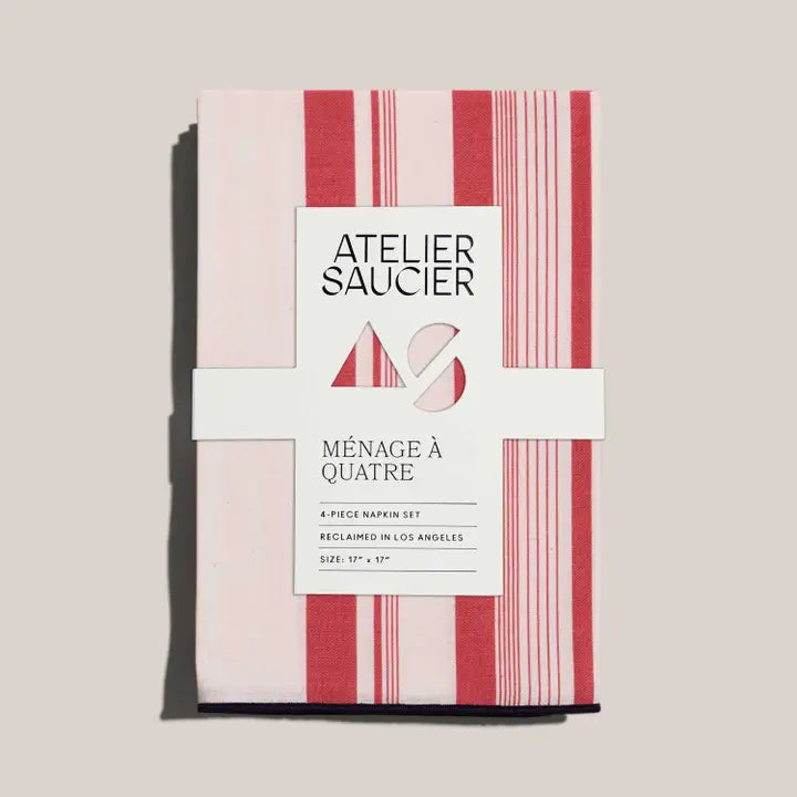 Set of 4 Napkins in Parasol, from Atelier Saucier