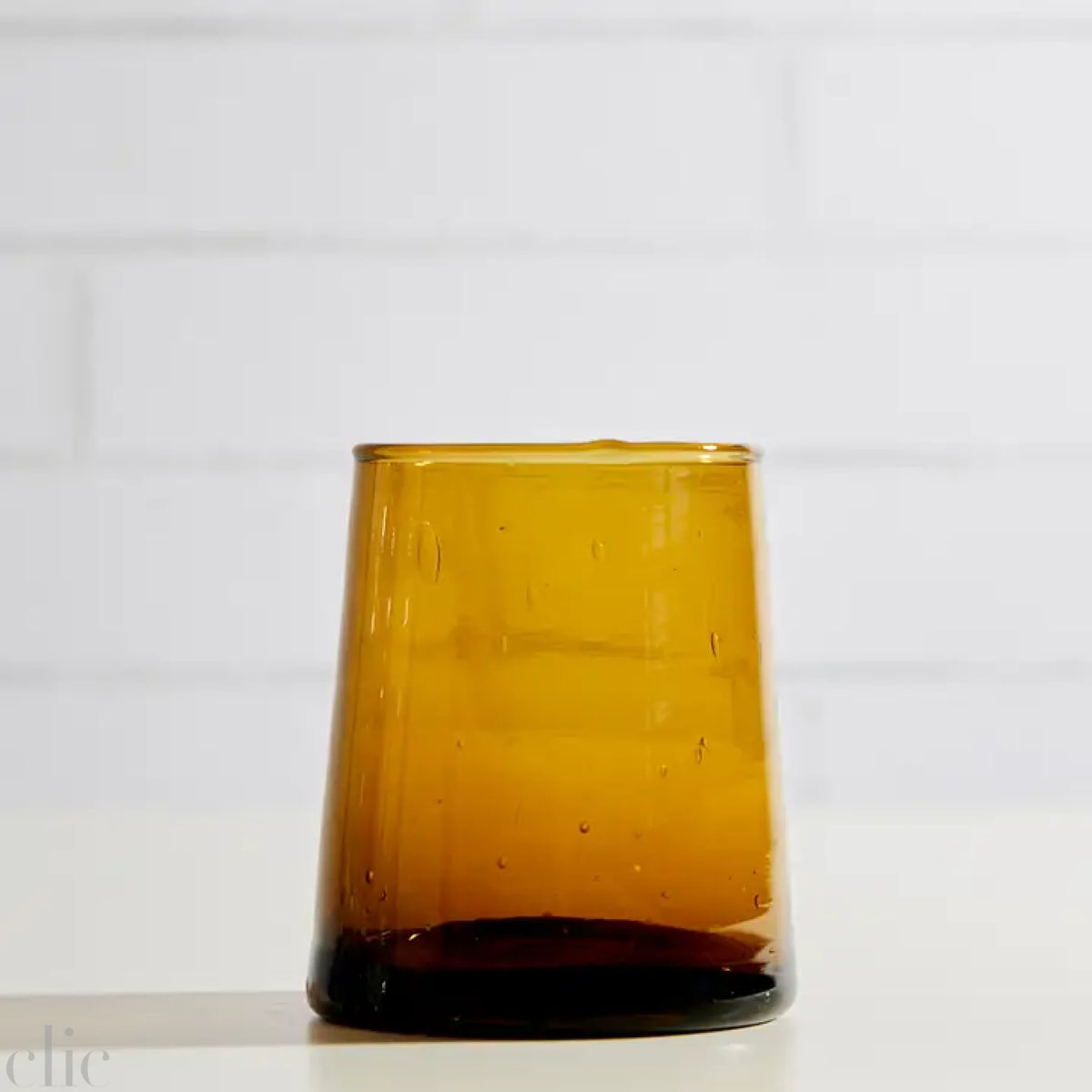 Moroccan Cone Glassware in Amber