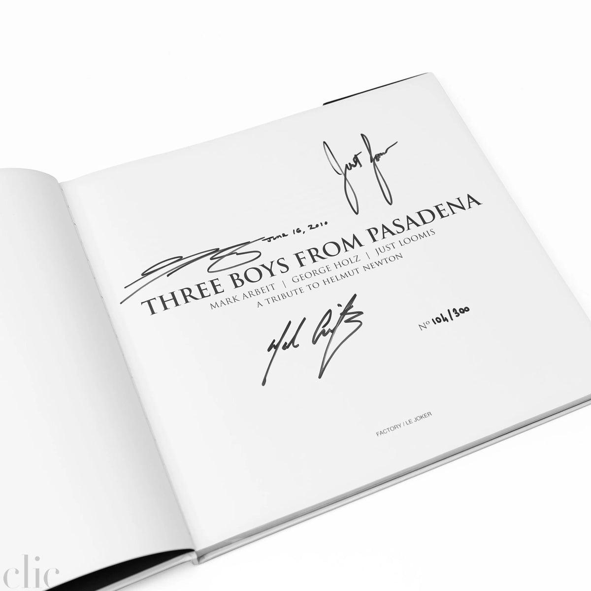 Three Boys from Pasadena: A Tribute to Helmut Newton: Mark Arbeit, George Holz, Just Loomis