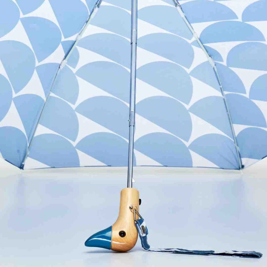 Compact Moon Pattern Umbrella in Denim Blue, from Original Duckhead