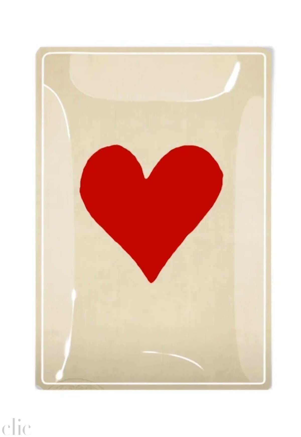 Red Long Heart Tray, from Ben's Garden
