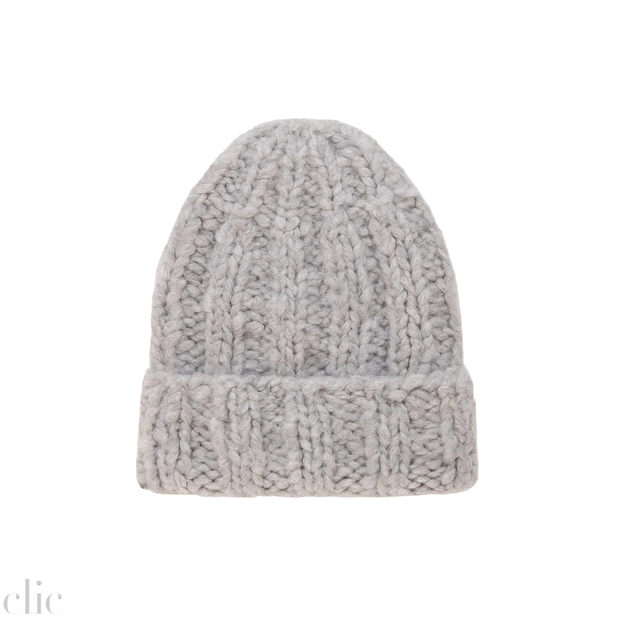 Cashmere Knitted Hat in Silver, from Karakoram Accessories