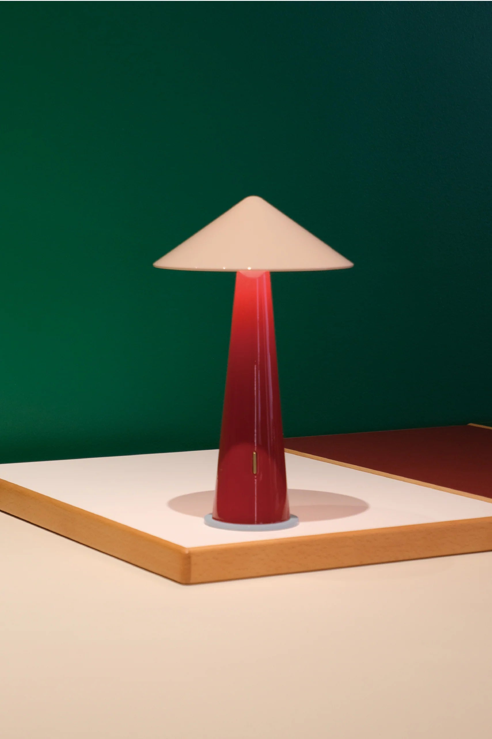 Tipsy Portable Lamp in Powder Pink and Dark Red