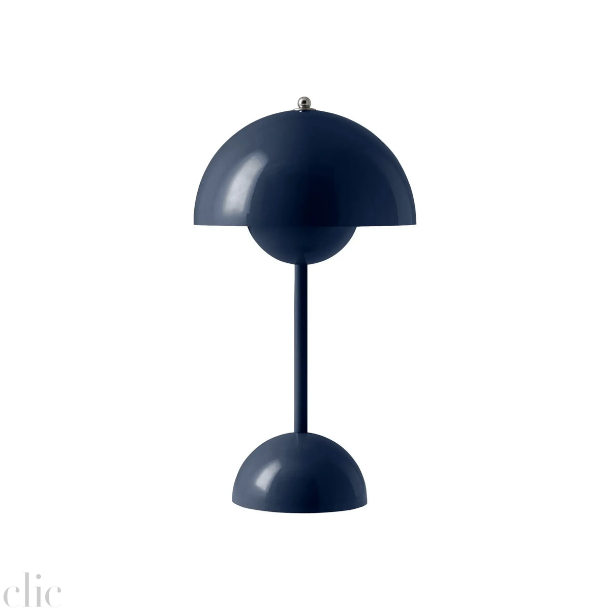 Flowerpot Lamp in Steel Blue, from Verner Panton