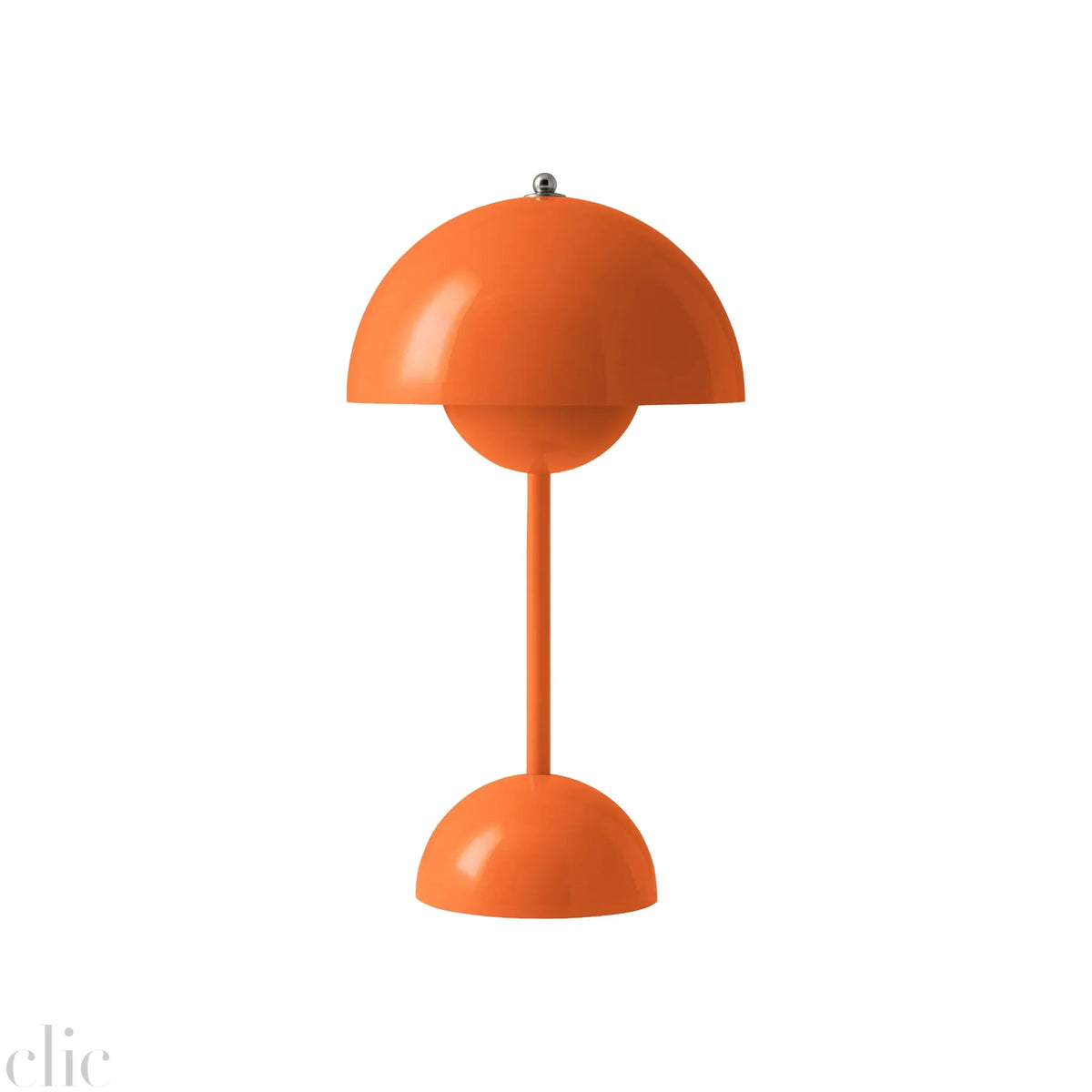 Flowerpot Table Lamp in Zesty Orange, Verner Panton