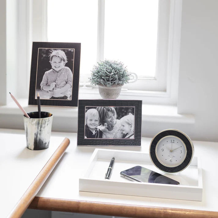 5 x 7 Croc Frame in Black and Silver, from Addison Ross