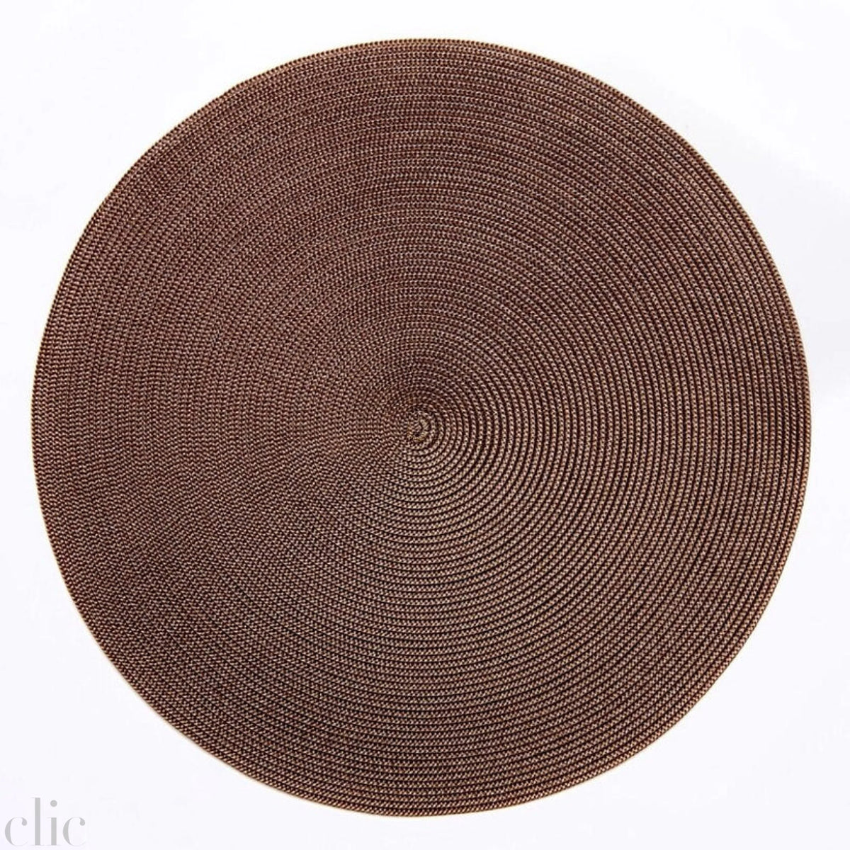 Round Placemat in Brown and Burnt, from Deborah Rhodes