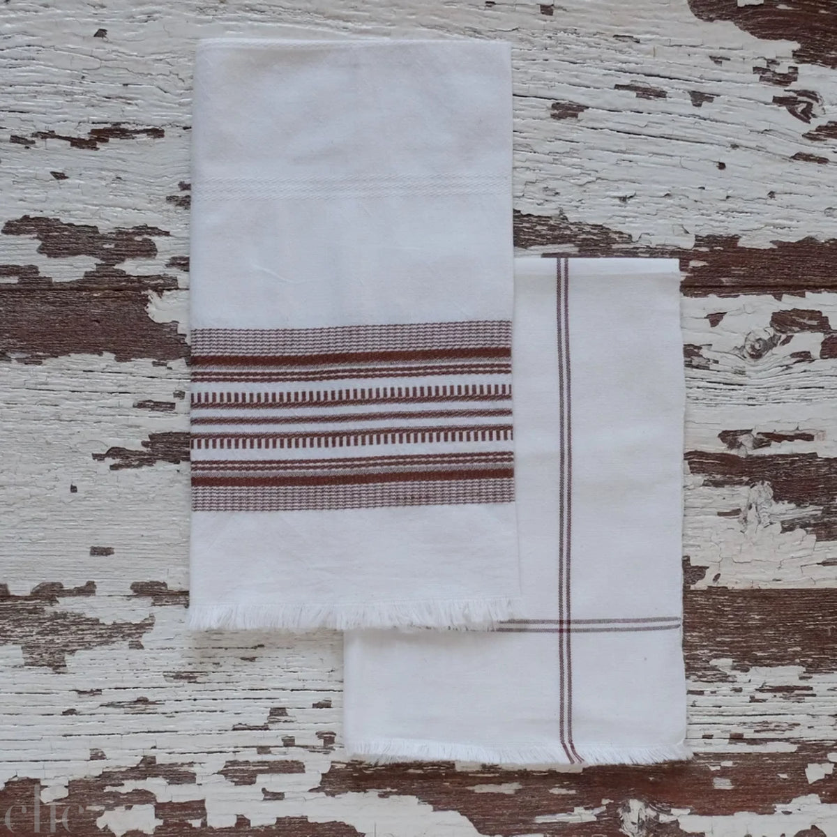 Antigua Stripe Kitchen Towel in Espresso Bown