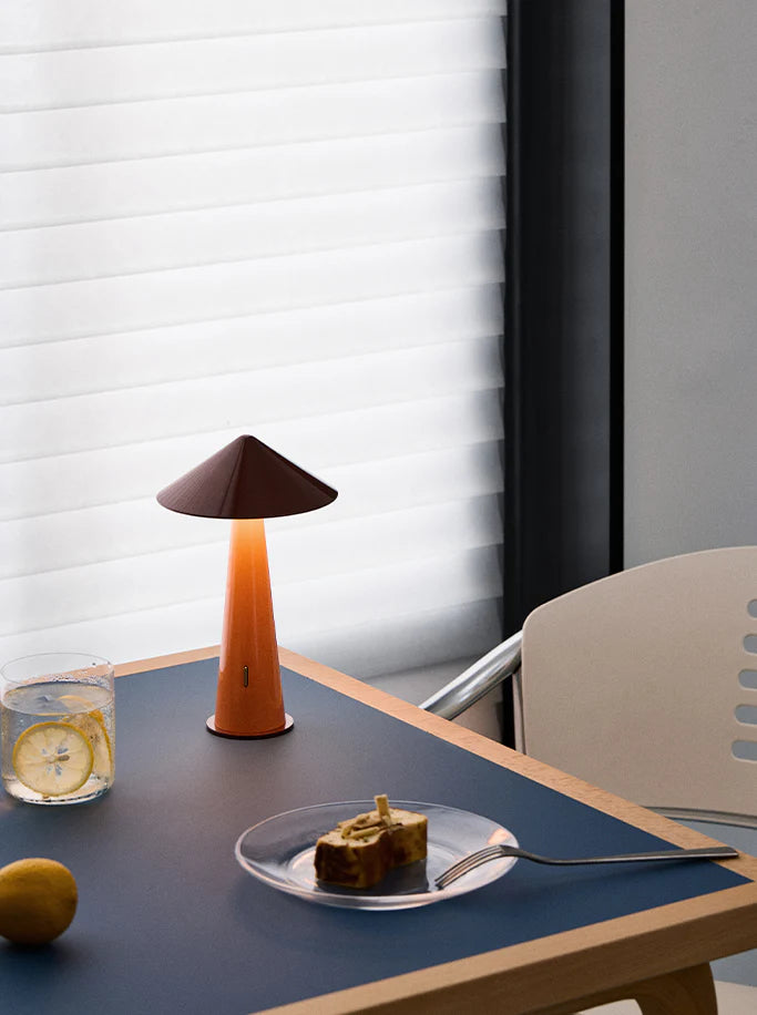 Tipsy Portable Lamp in Rust and Orange