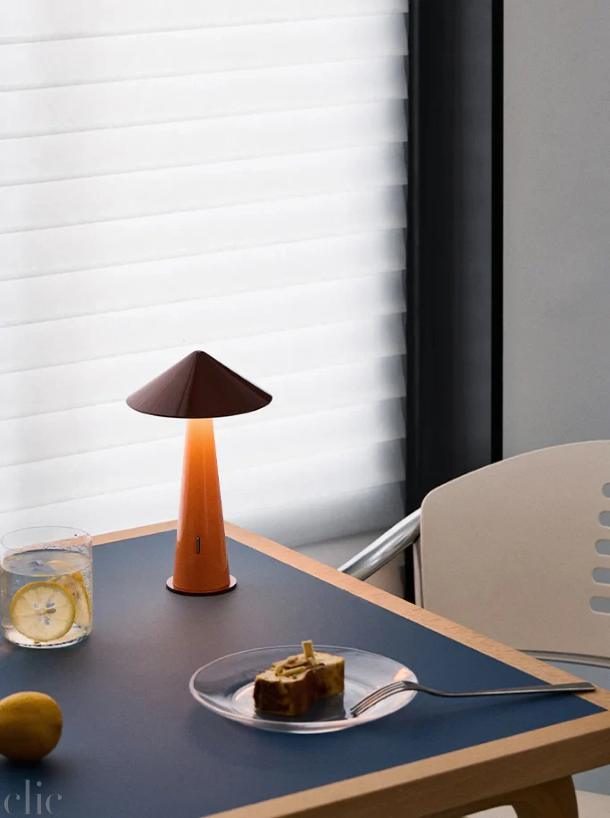 Tipsy Portable Lamp in Rust and Orange