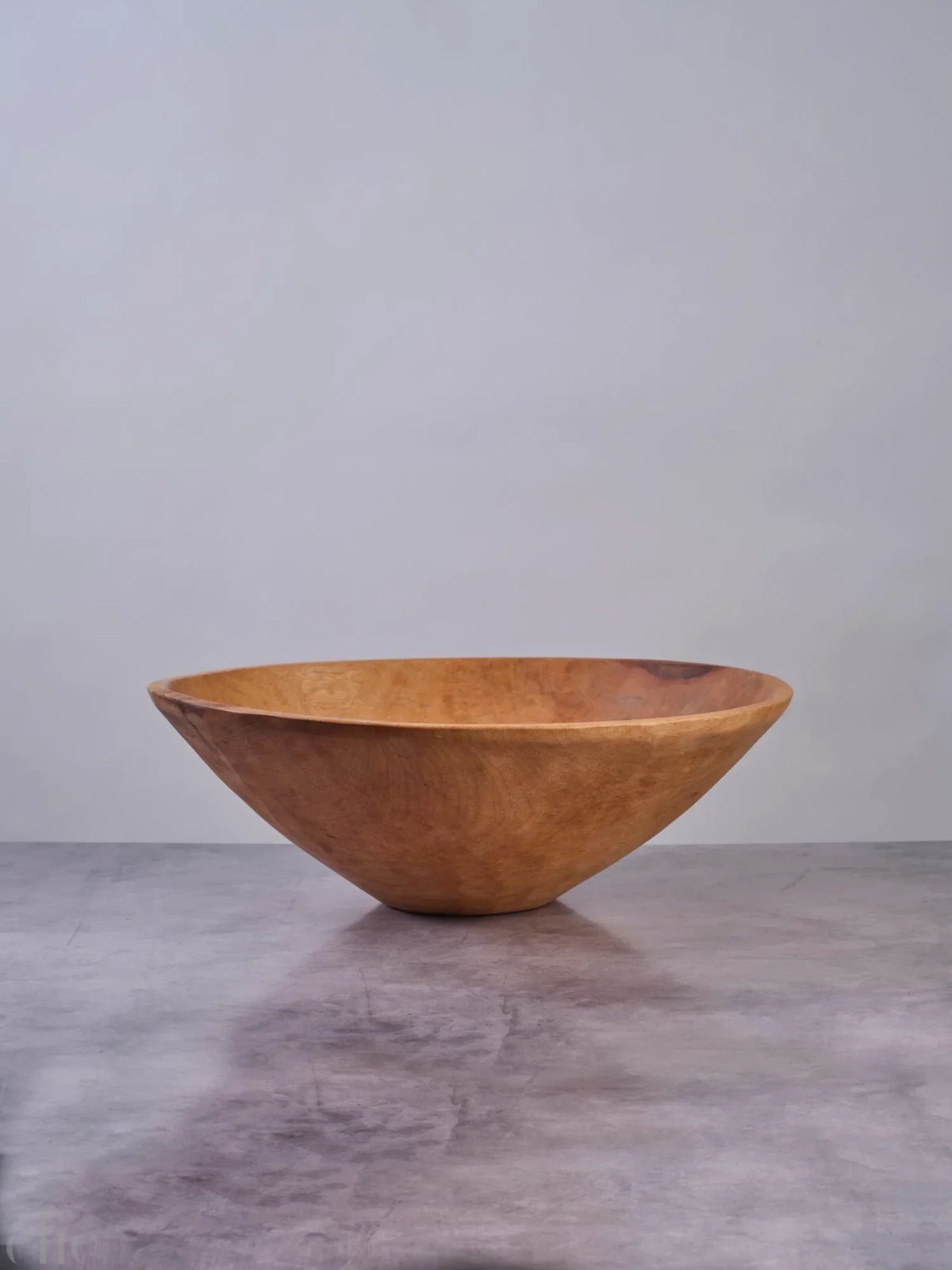 Large Round Wood Salad Bowl
