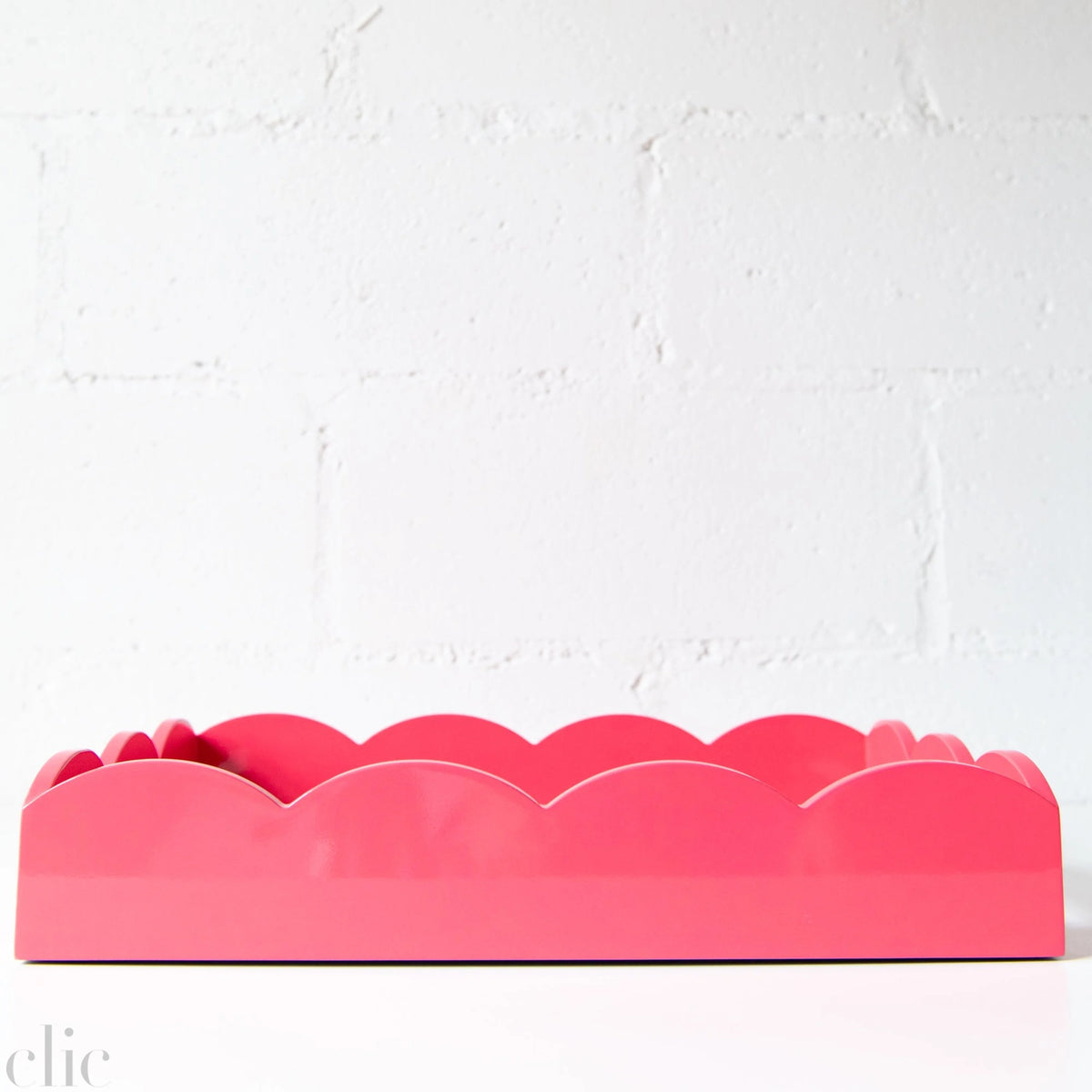 Medium Scalloped Edge Tray in Watermelon