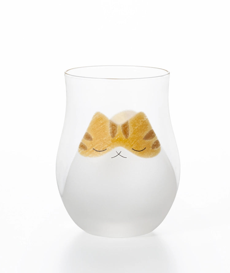 Cat Drinking Glass in Yellow, from Aderia
