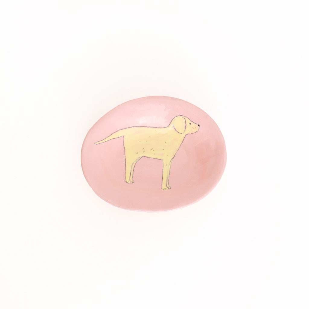 Yellow Labrador Oval Dish, from Gemma Orkin
