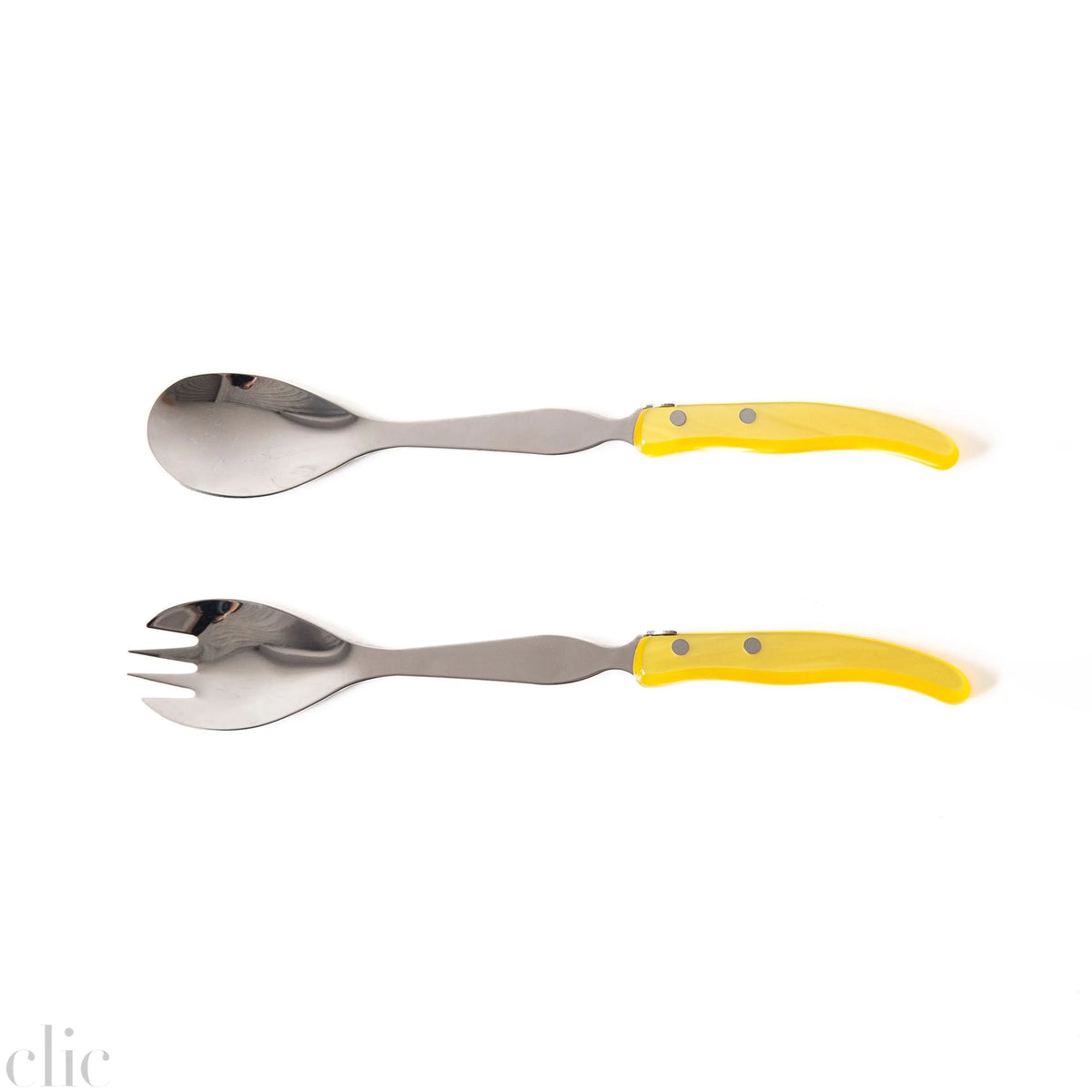 Berlingot Salad Servers in Yellow, from Claude Dozorme
