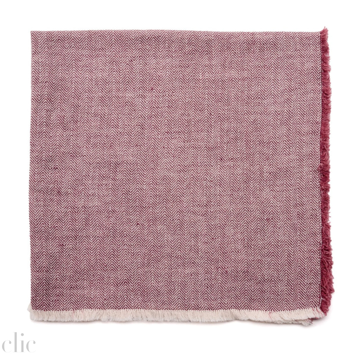 Herringbone Fringe Napkin in Plum