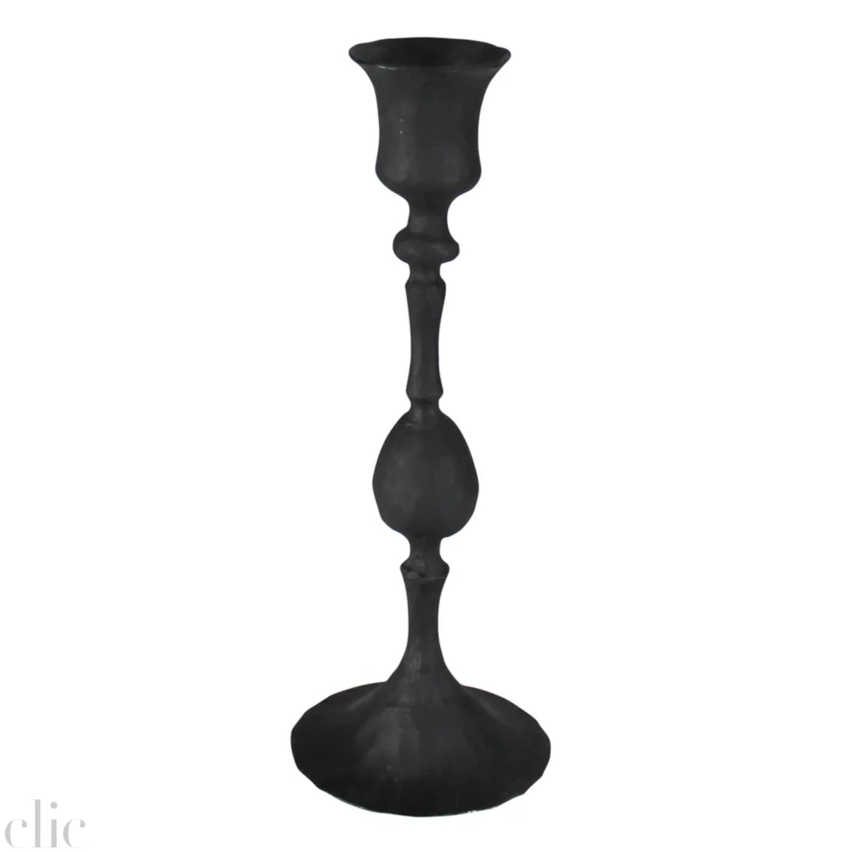 Petite Petro Taper Candle Holder in Black