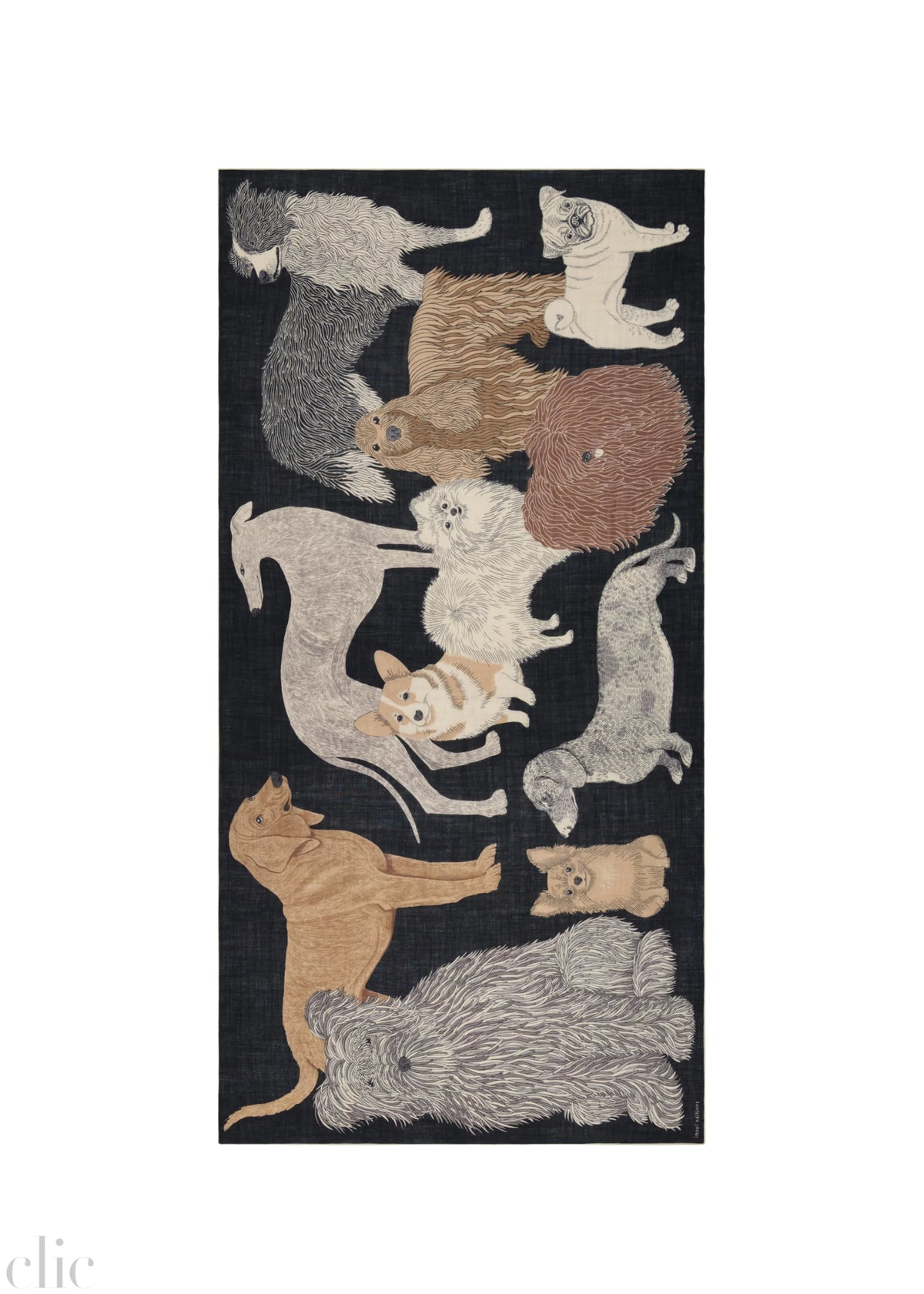 Toutou Scarf in Black, from Inoui Editions