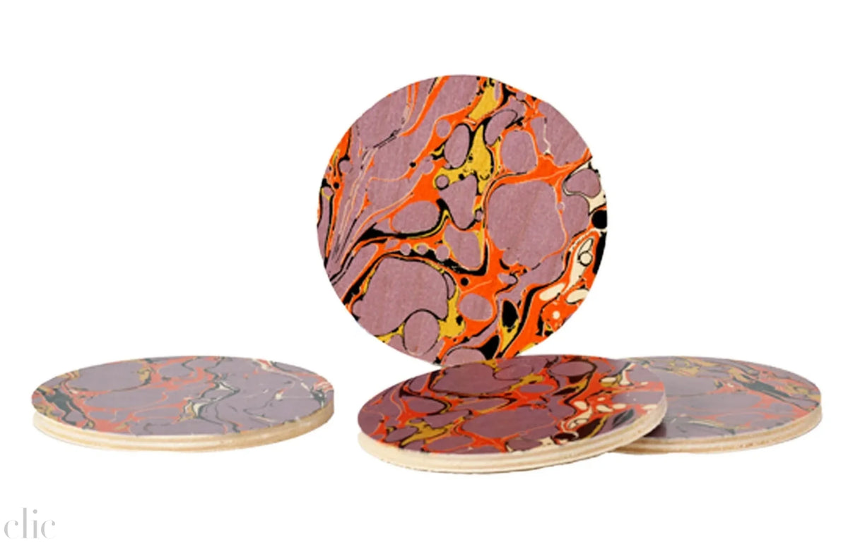 Set of 4 Olio Coaster in Lavander, from Wolfum