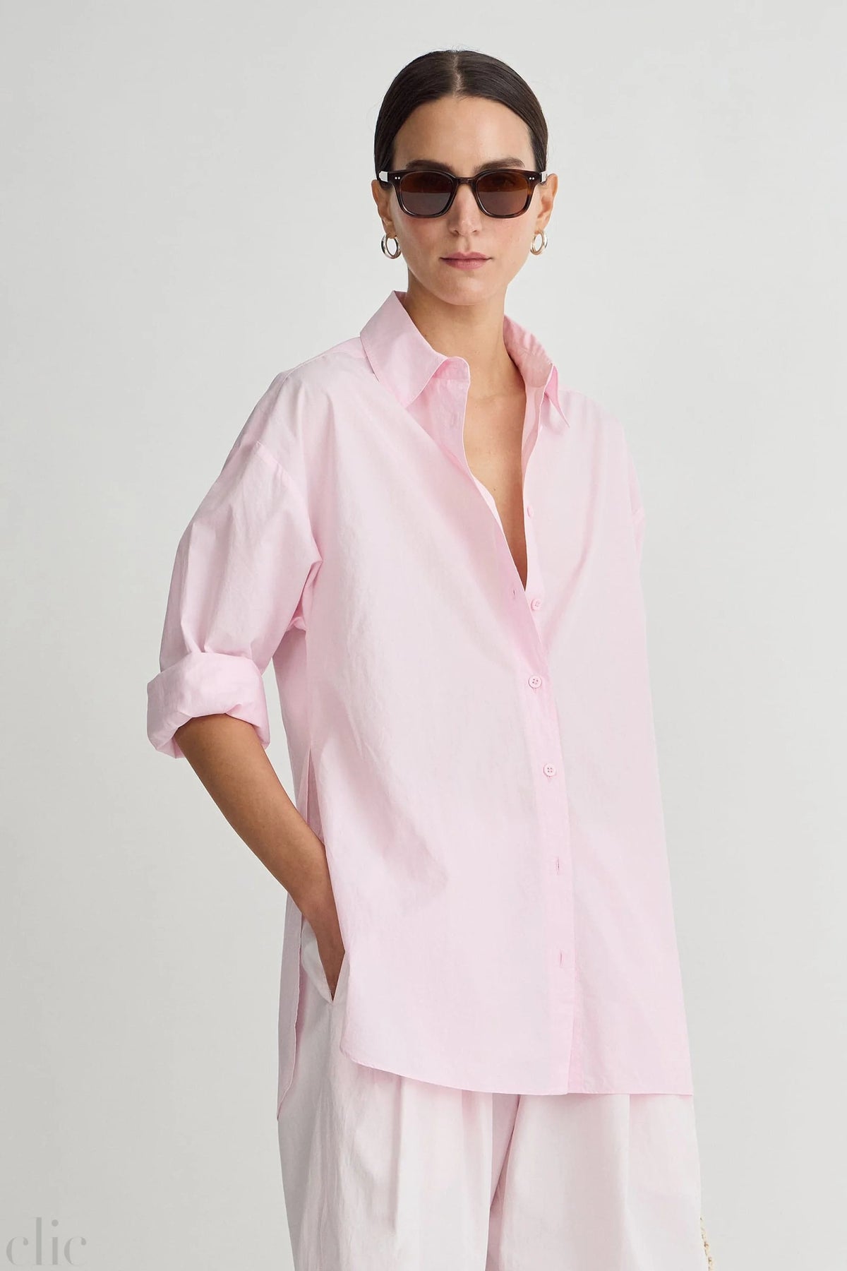 Isolde Button Down in Rosewater, from Apiece Apart