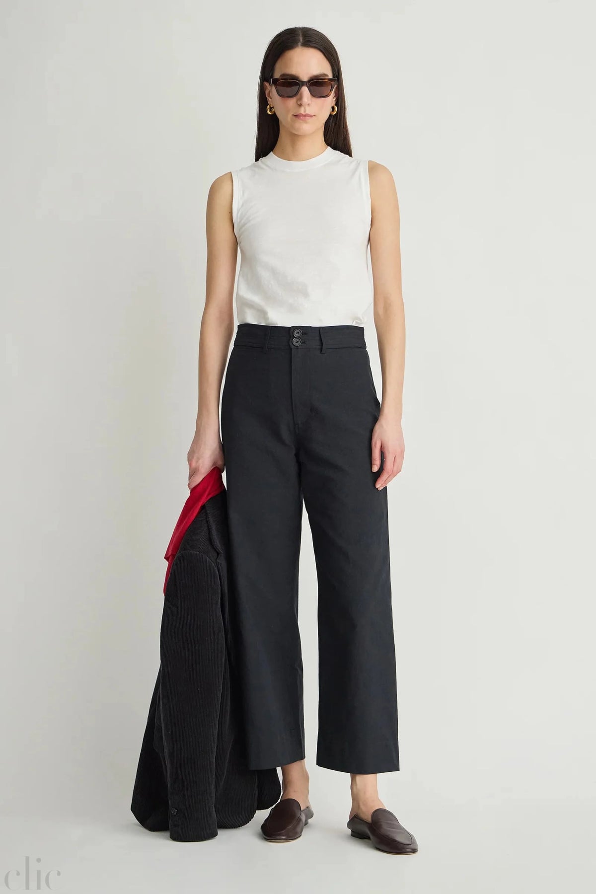 Classic Merida Pant in Black, from Apiece Apart