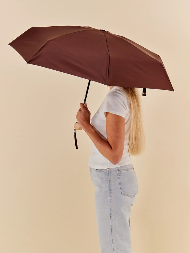 Mini Pocket Umbrella in Espresso Brown, from Original Duckhead
