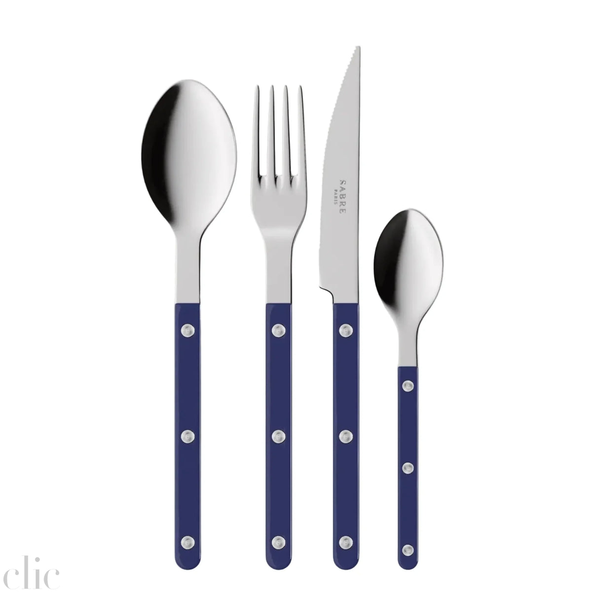 4 Piece Bistrot Set in Navy Blue, from Sabre