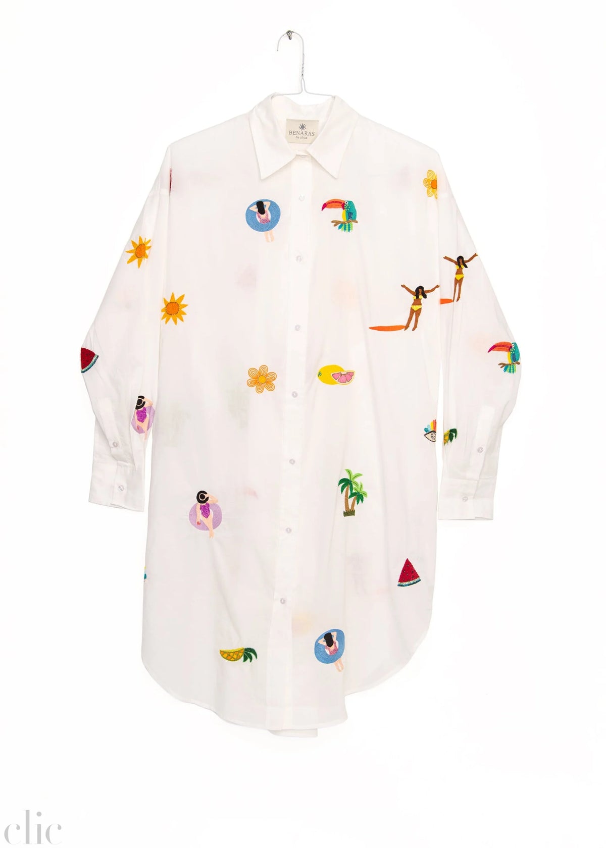 Bahamas Shirt in White, from Benaras by Citrus