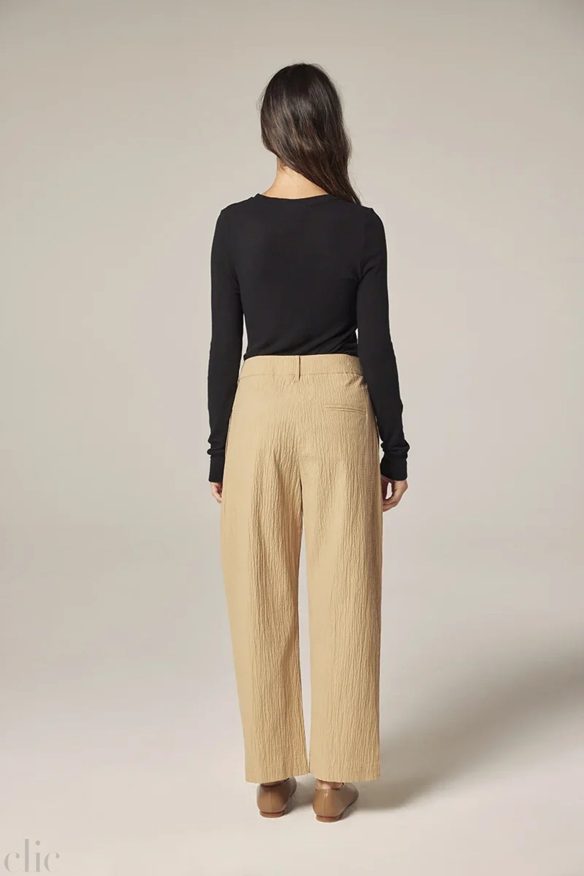 Wool Blend Top in Black, from Amente