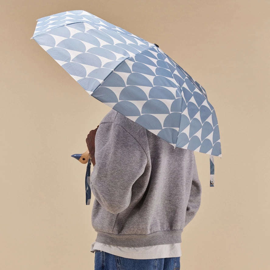Compact Moon Pattern Umbrella in Denim Blue, from Original Duckhead