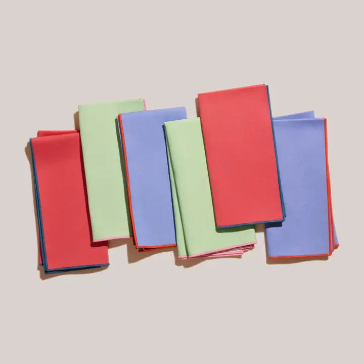 Set of 6 Napkins in Party Wave, from Atelier Saucier