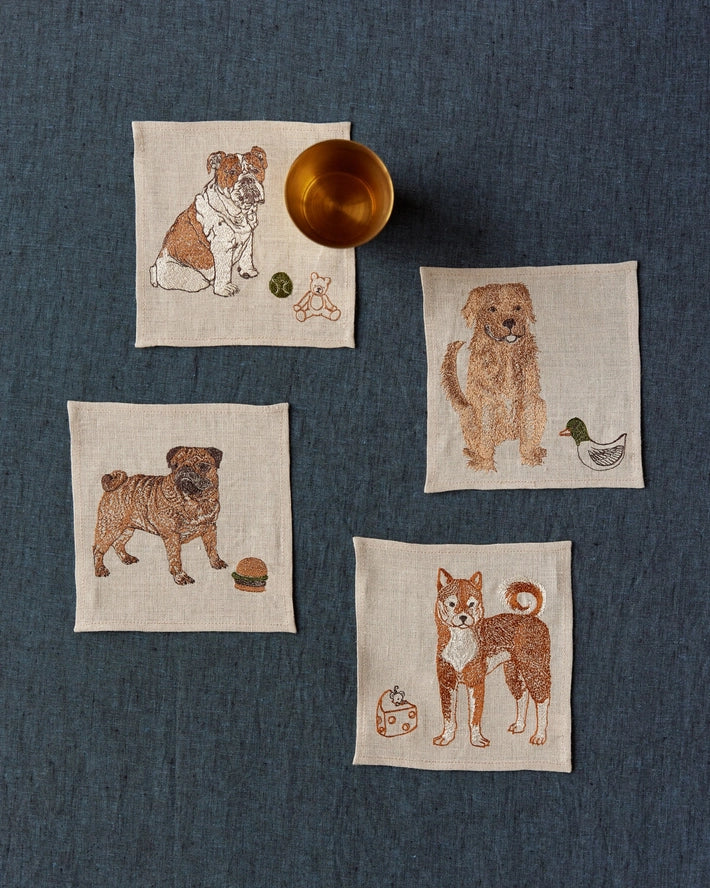 Dogs and Toys Cocktail Napkin Set, from Coral & Tusk