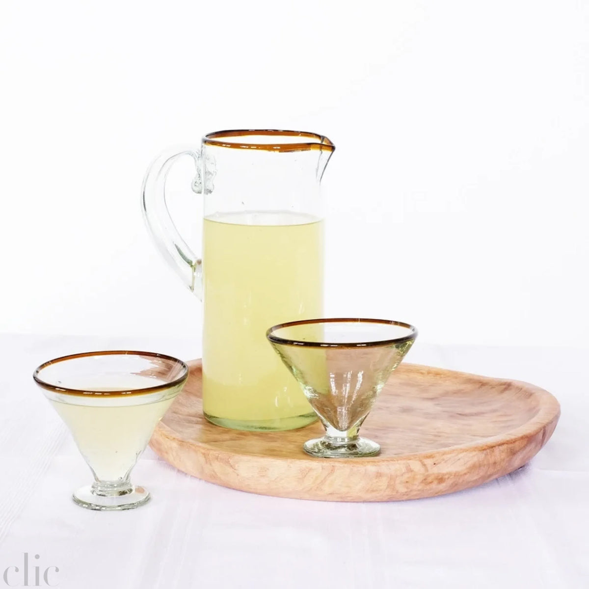 Margarita Glass with Amber Rim