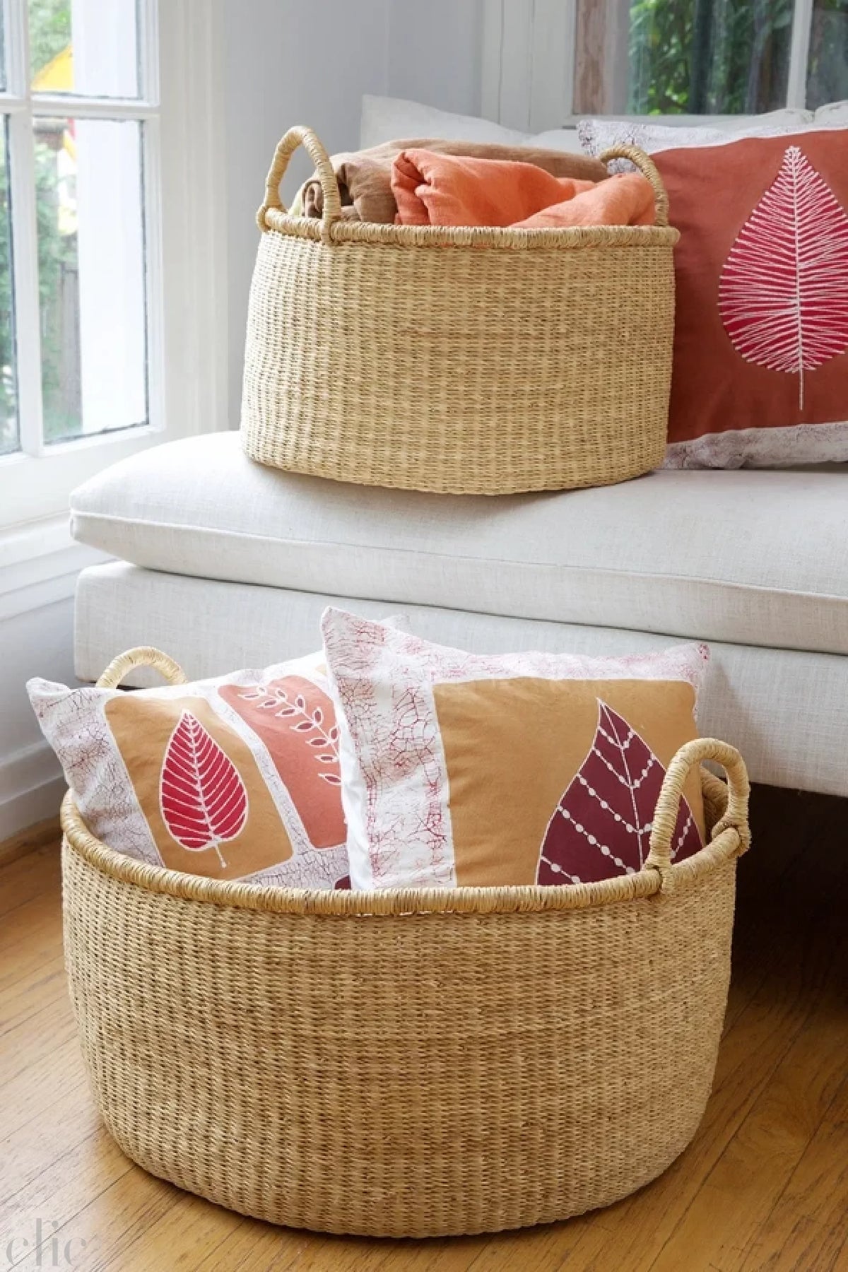 Medium Floor Basket in Natural