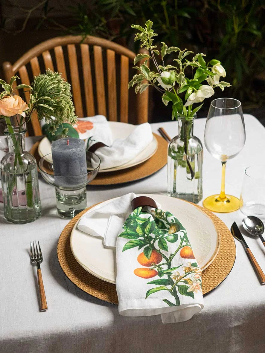 Set of 6 Citrus Napkins, from Linoroom