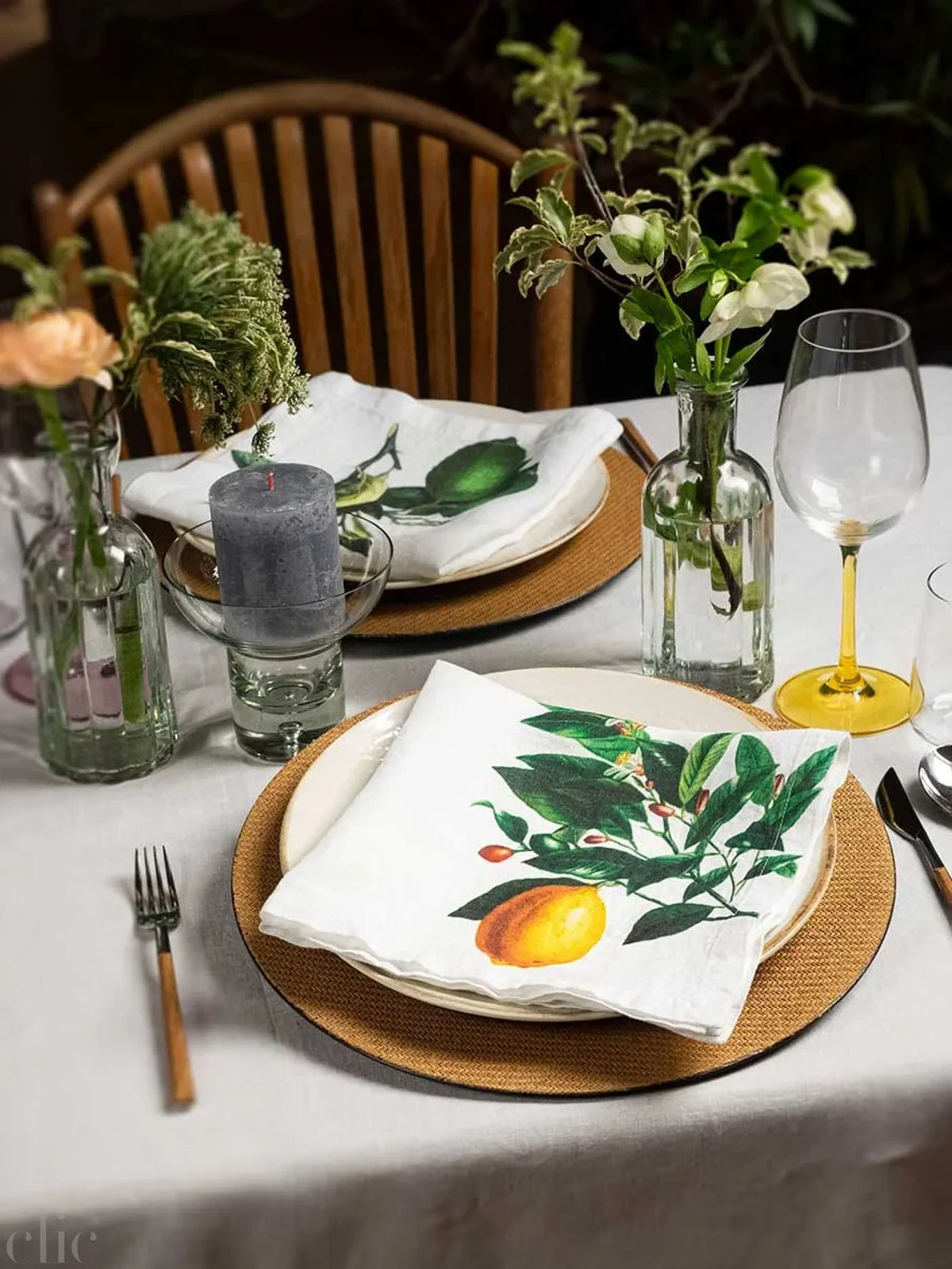 Set of 6 Citrus Napkins, from Linoroom