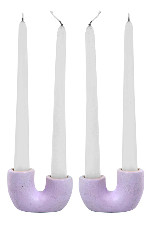 Nordic "U" Shaped Candle Holder in Purple, from Casa Amarosa