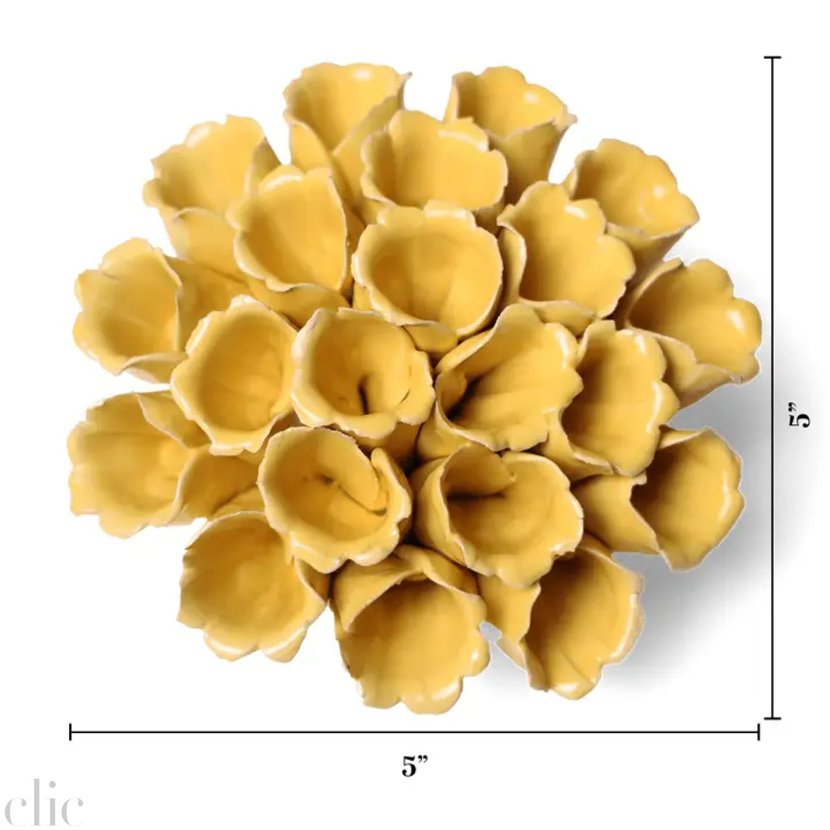 Ceramic Polyp Flower in Yellow