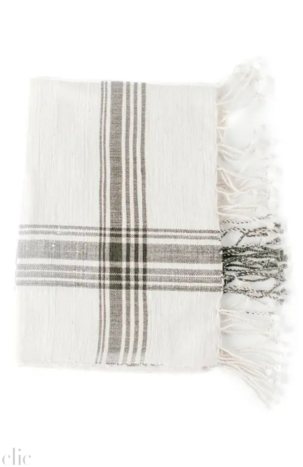Cabin Hatch Cotton Throw Blanket in Grey, from Creative Women