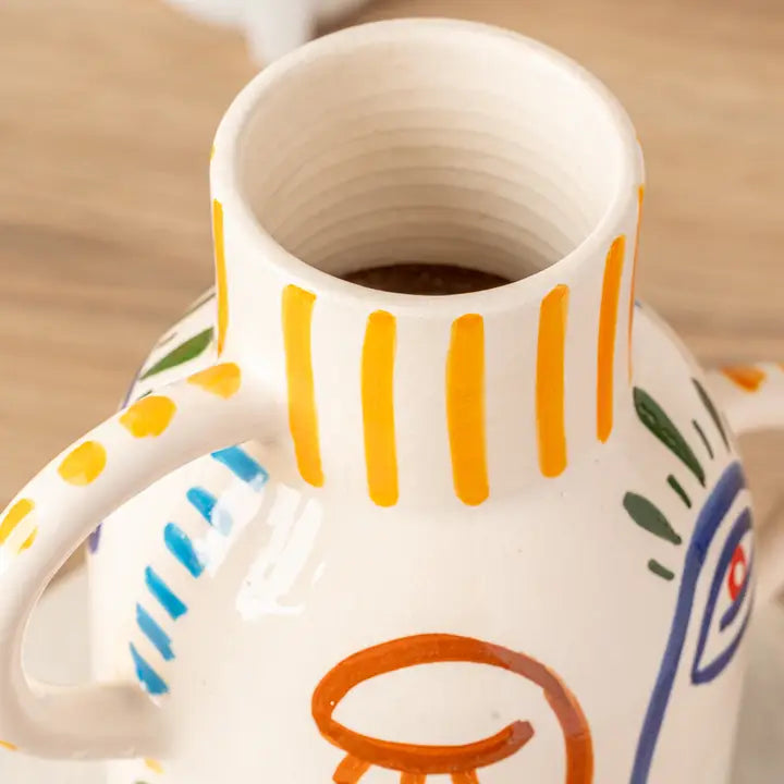 Moroccan Visage Vase, from Verve Culture