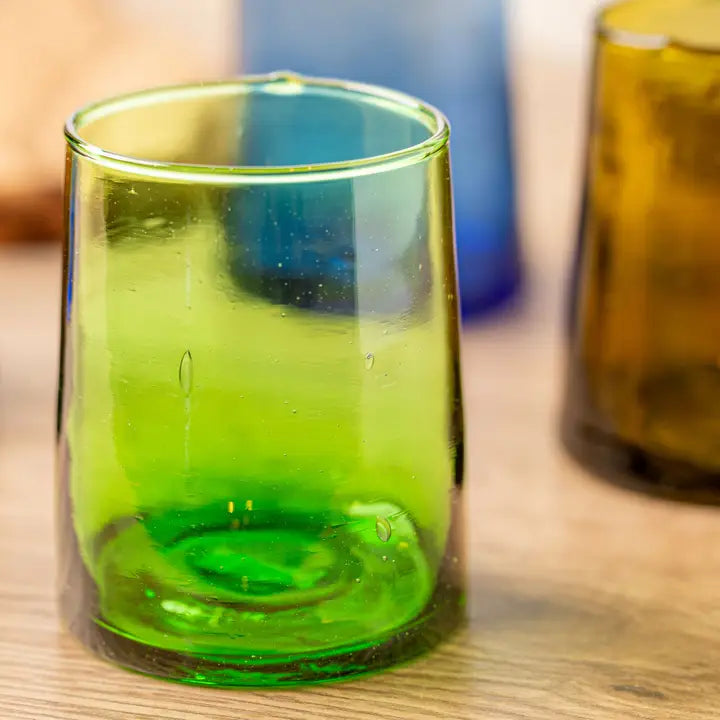 Moroccan Cone Glassware in Green, from Verve Culture