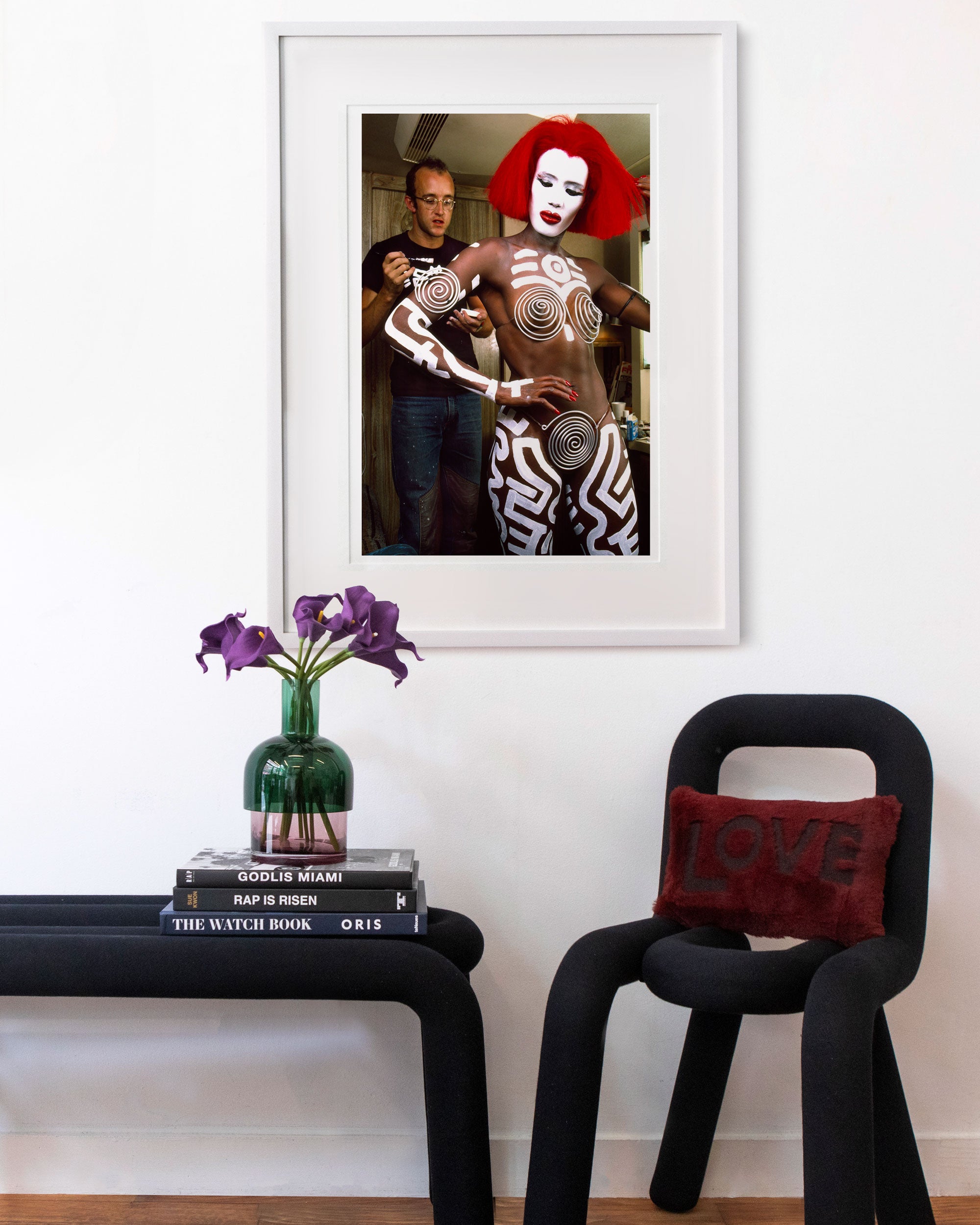 Keith Haring and Grace Jones "Vamp" 1986 by Douglas Kirkland