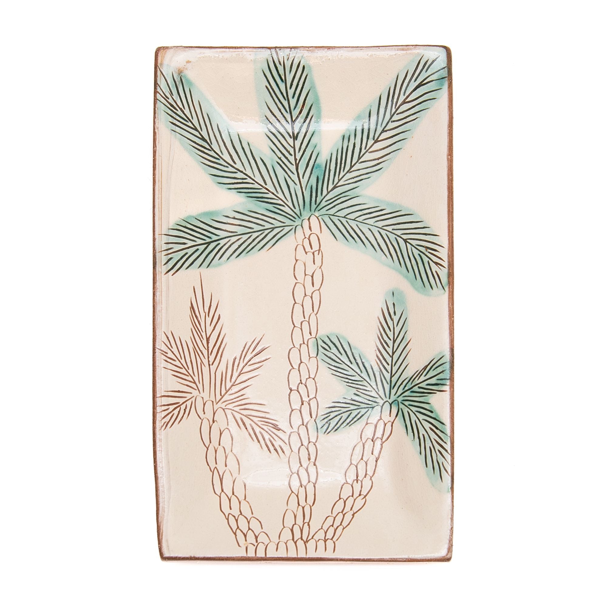Ceramic Tray in Palm, from Kiliim